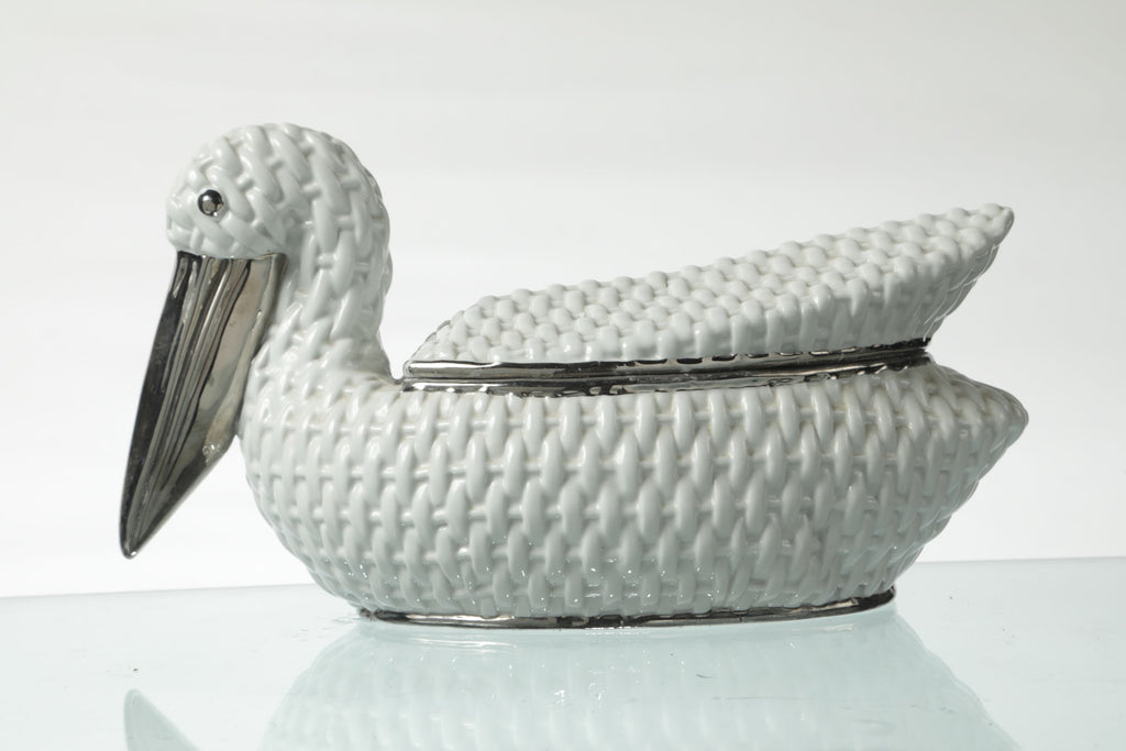 1970s ceramic pelican box
