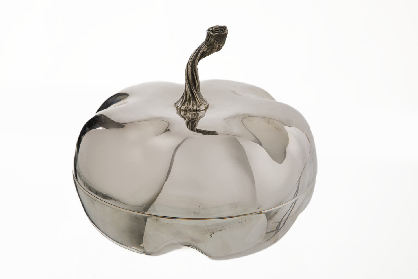 Scatola zucca silver plated anni 70