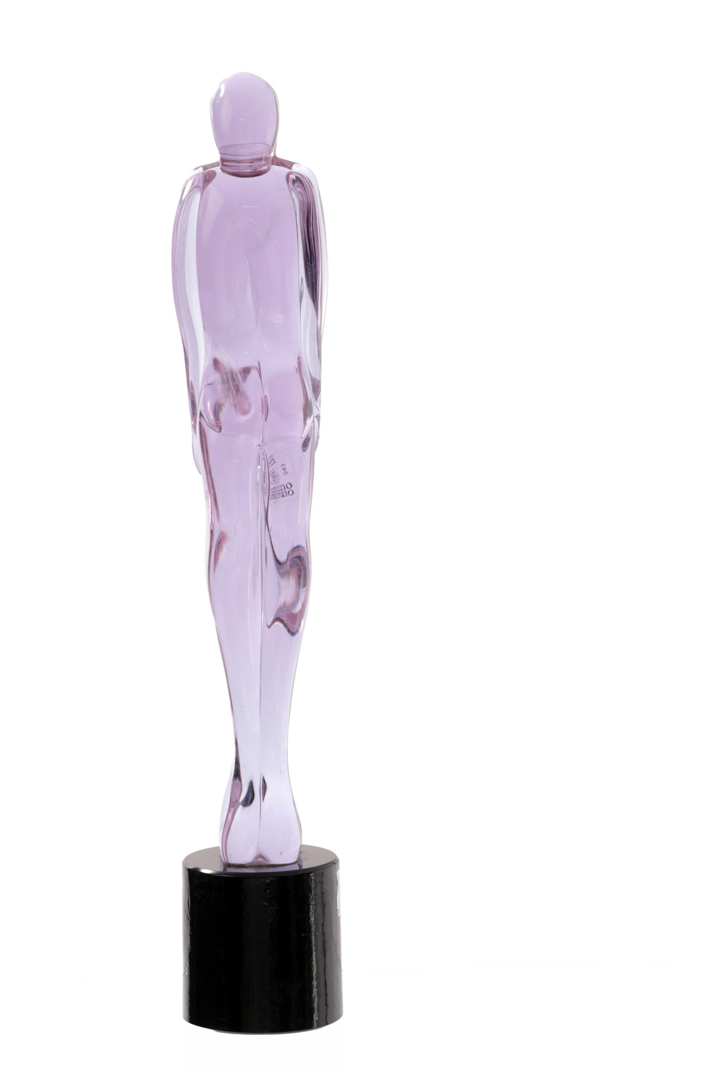 Purple glass sculpture his and hers