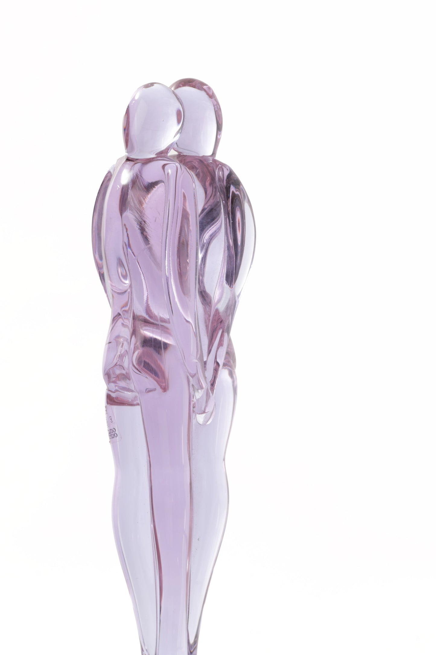 Purple glass sculpture his and hers