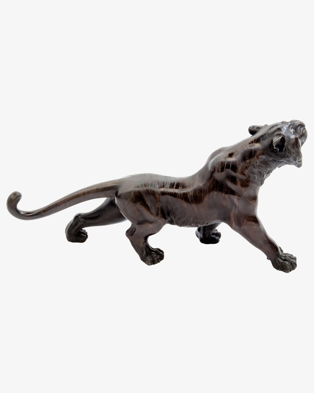 Scultura Tigre in bronzo  firmata Jozan