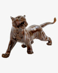 Scultura Tigre in bronzo firmata  “Kiyomitsu saku”