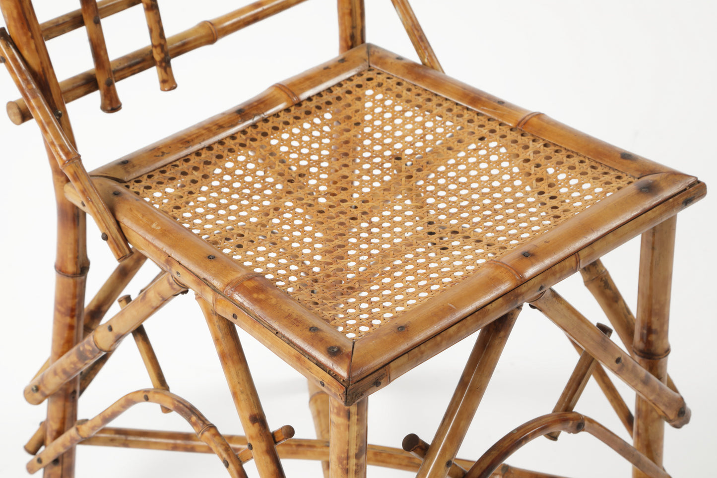 Bamboo and Vienna straw chair from the 60s