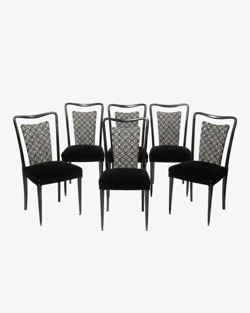 Six 1950s Guglielmo Ulrich chairs