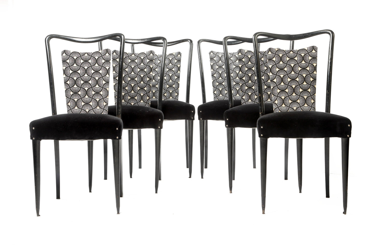 Six 1950s Guglielmo Ulrich chairs