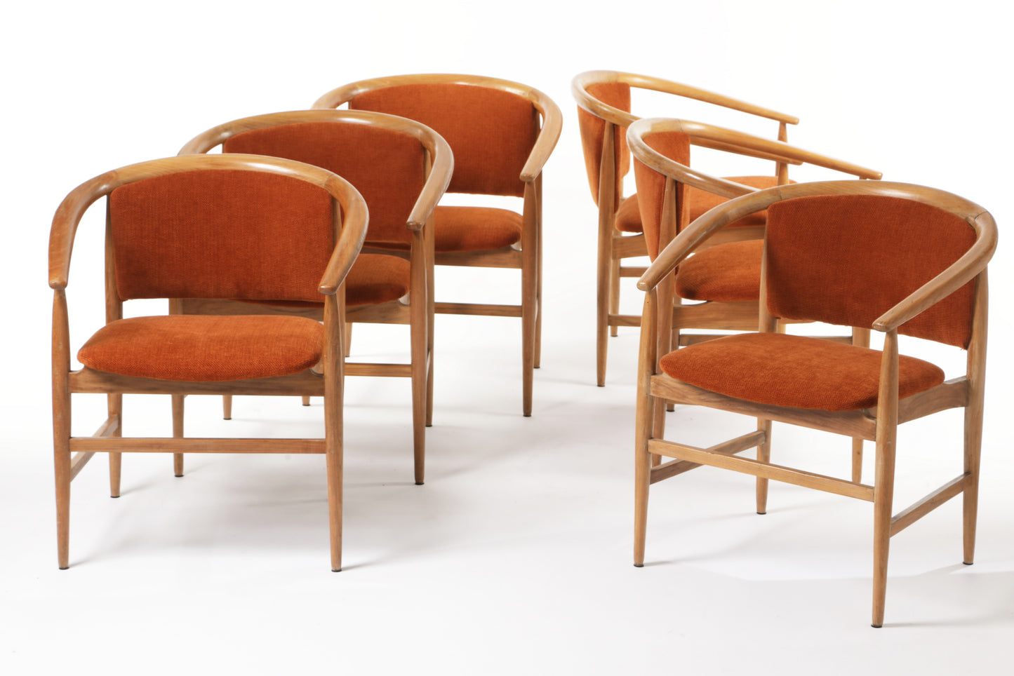 Six chairs attributed to Hans J. Wegner reinterpreted by triplef