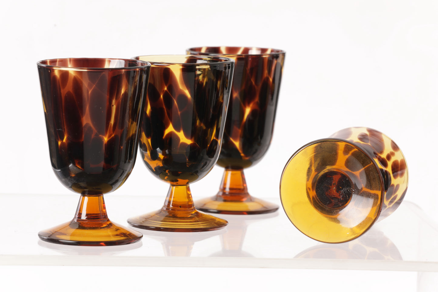 70s glassware set in speckled Murano glass