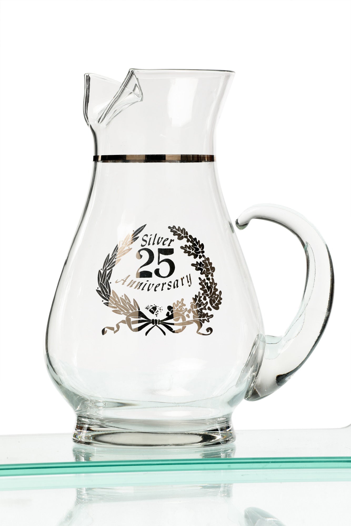 25th anniversary crystal glass service