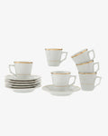 Gold thread coffee service made in Laveno