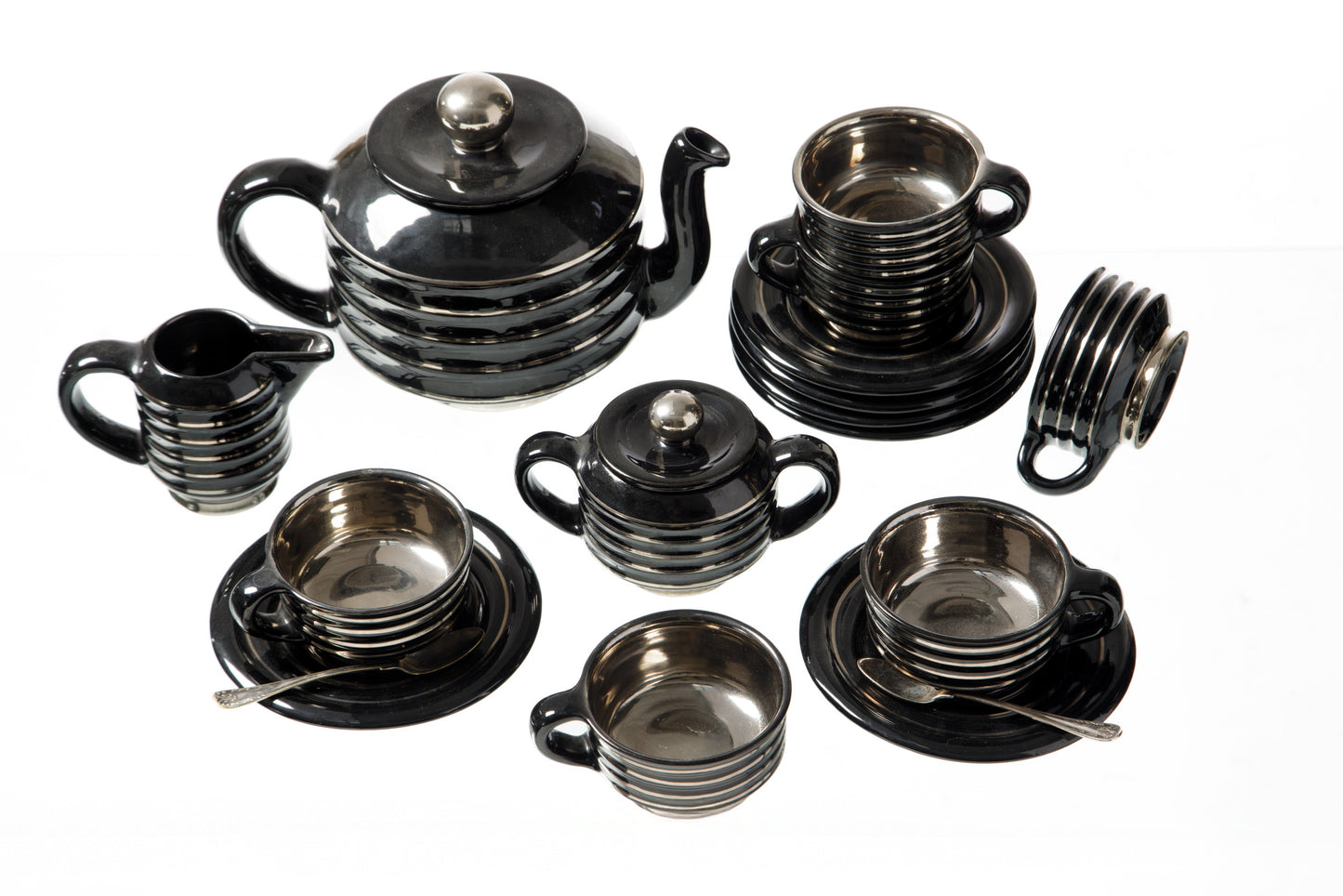 Servizio da tè Rometti Umbertide Sacru anni 30