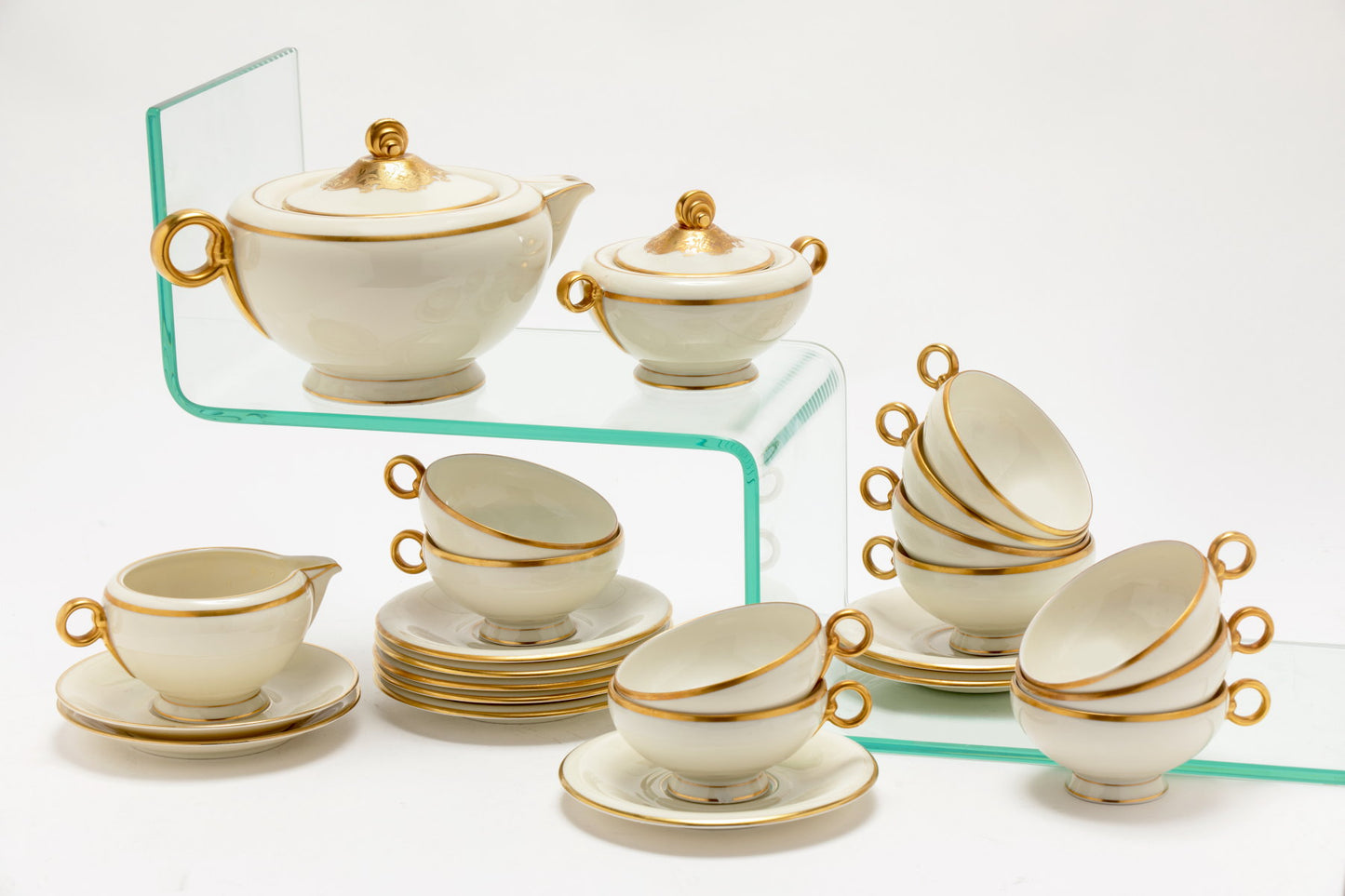 Ceram Kerhammer porcelain tea set from the 1950s