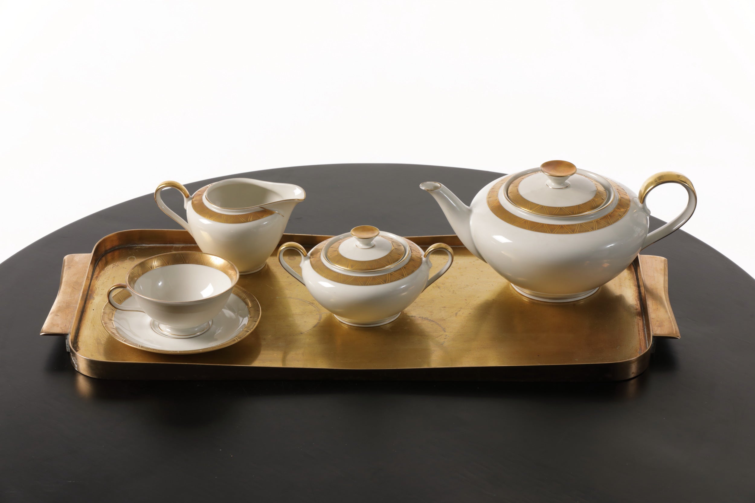 Bavaria tea set with gold rim from the 60s
