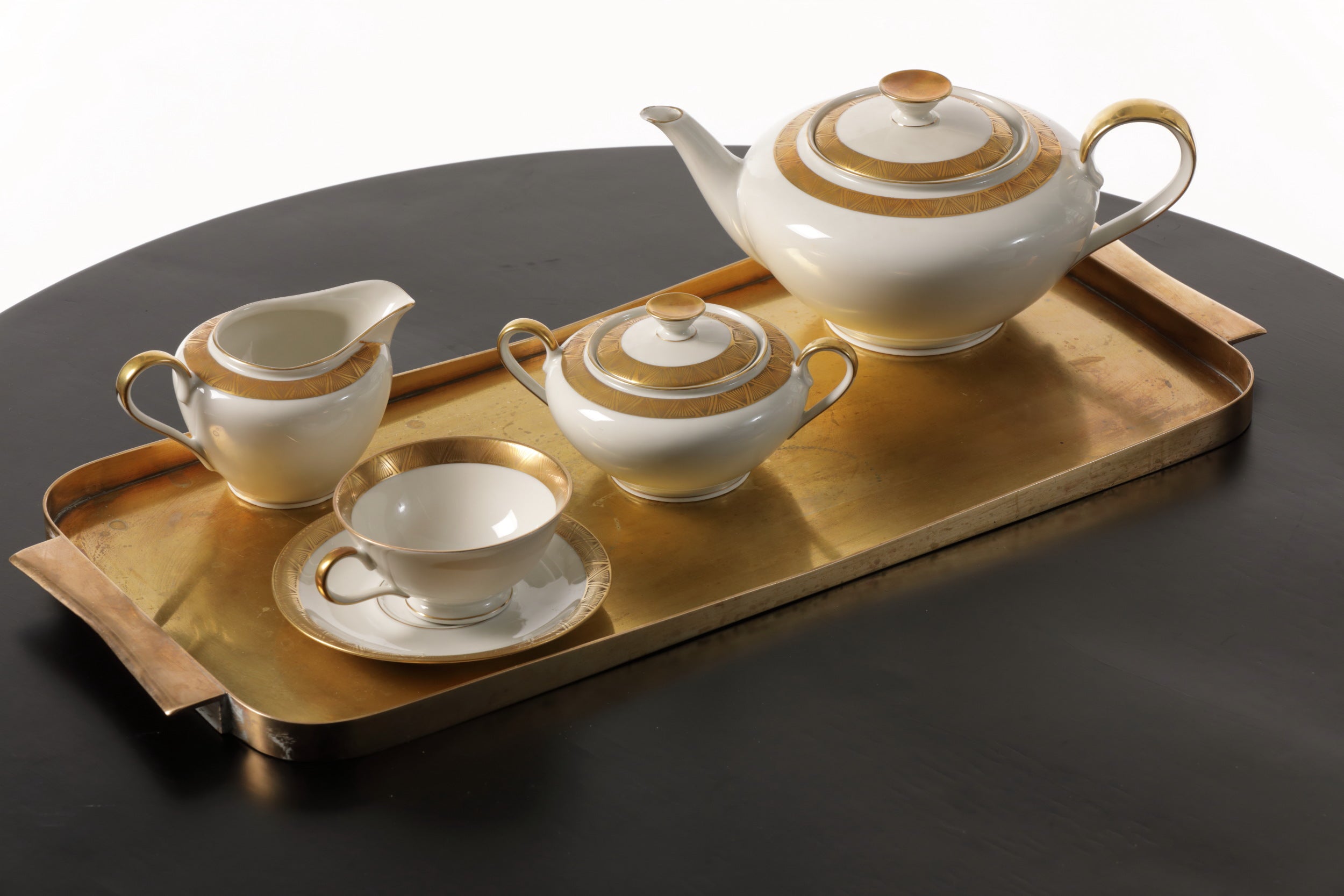 Bavaria tea set with gold rim from the 60s