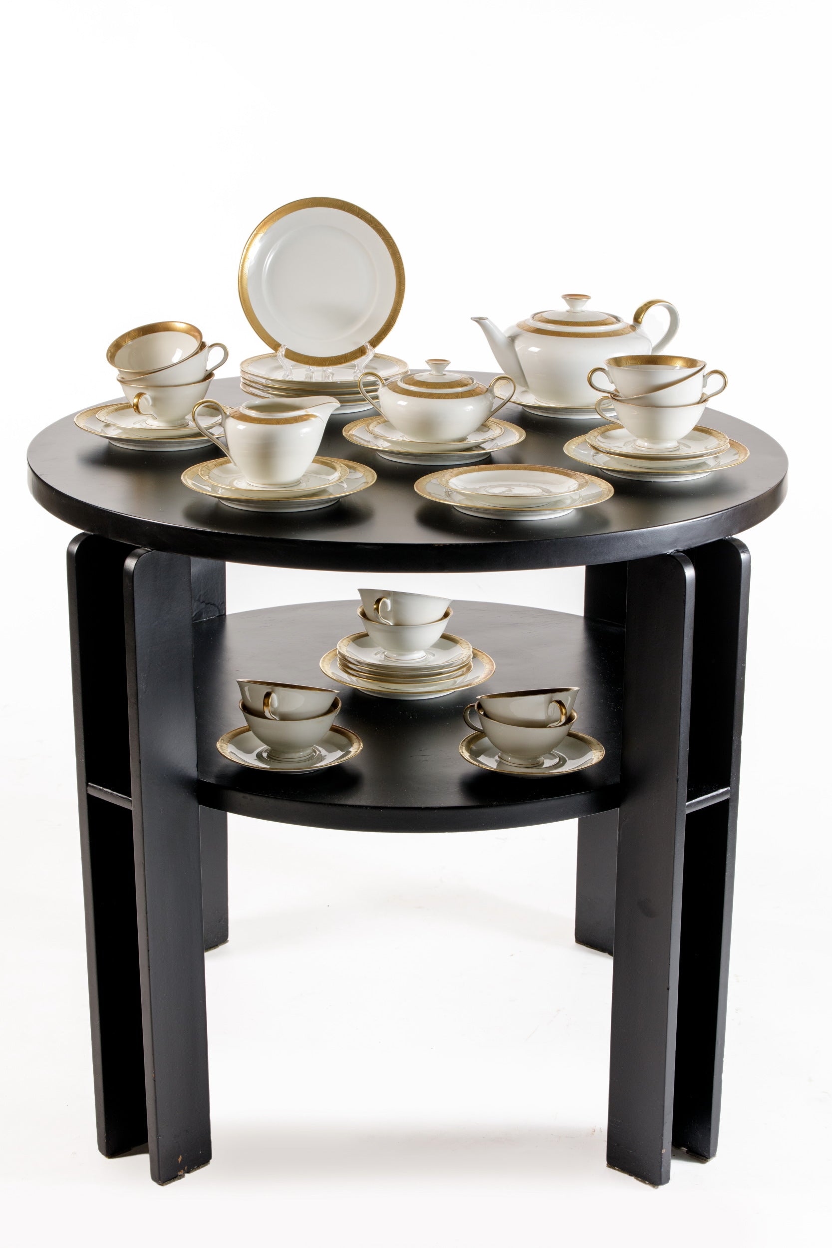 Bavaria tea set with gold rim from the 60s