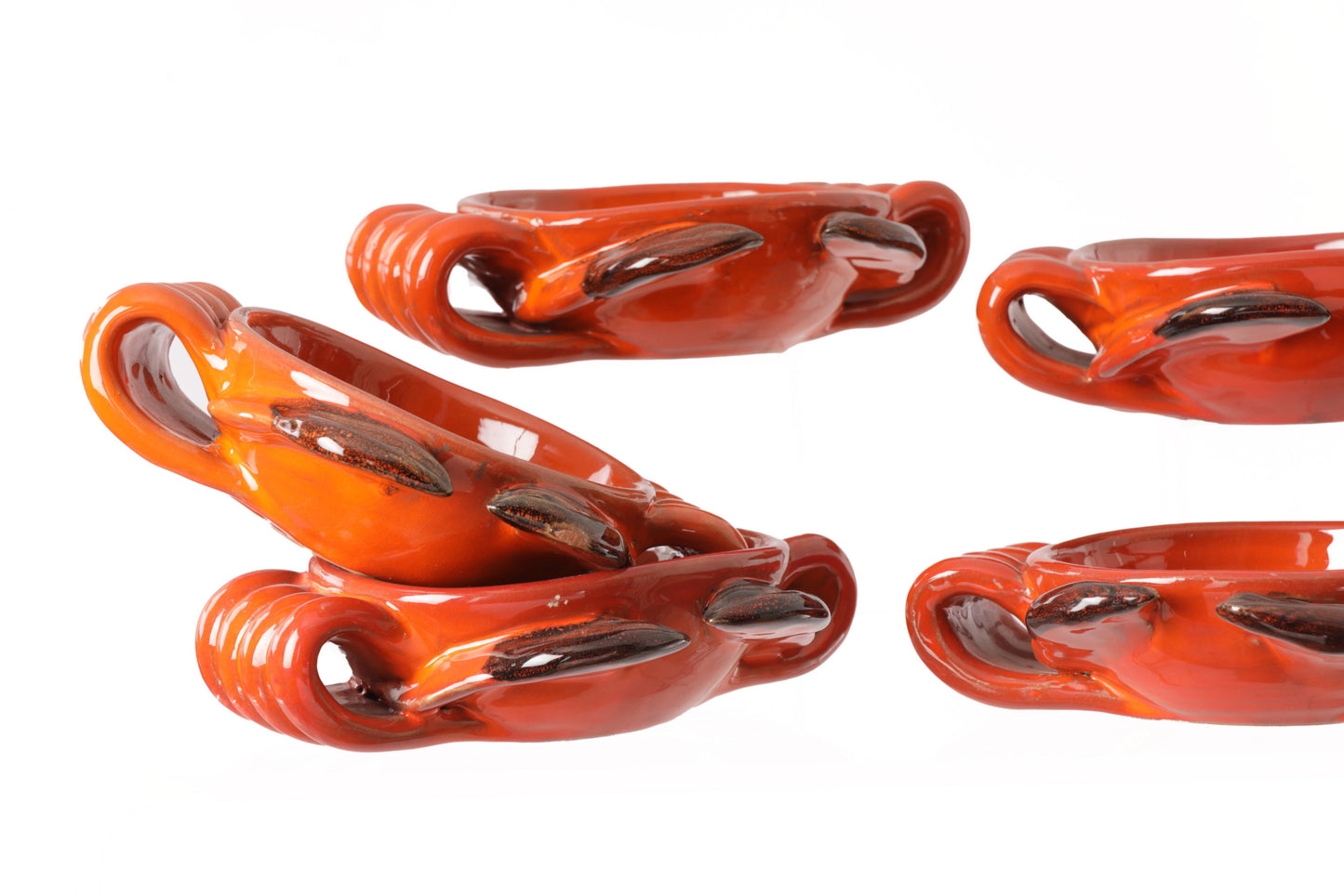 Sicilian ceramic crab fish soup service