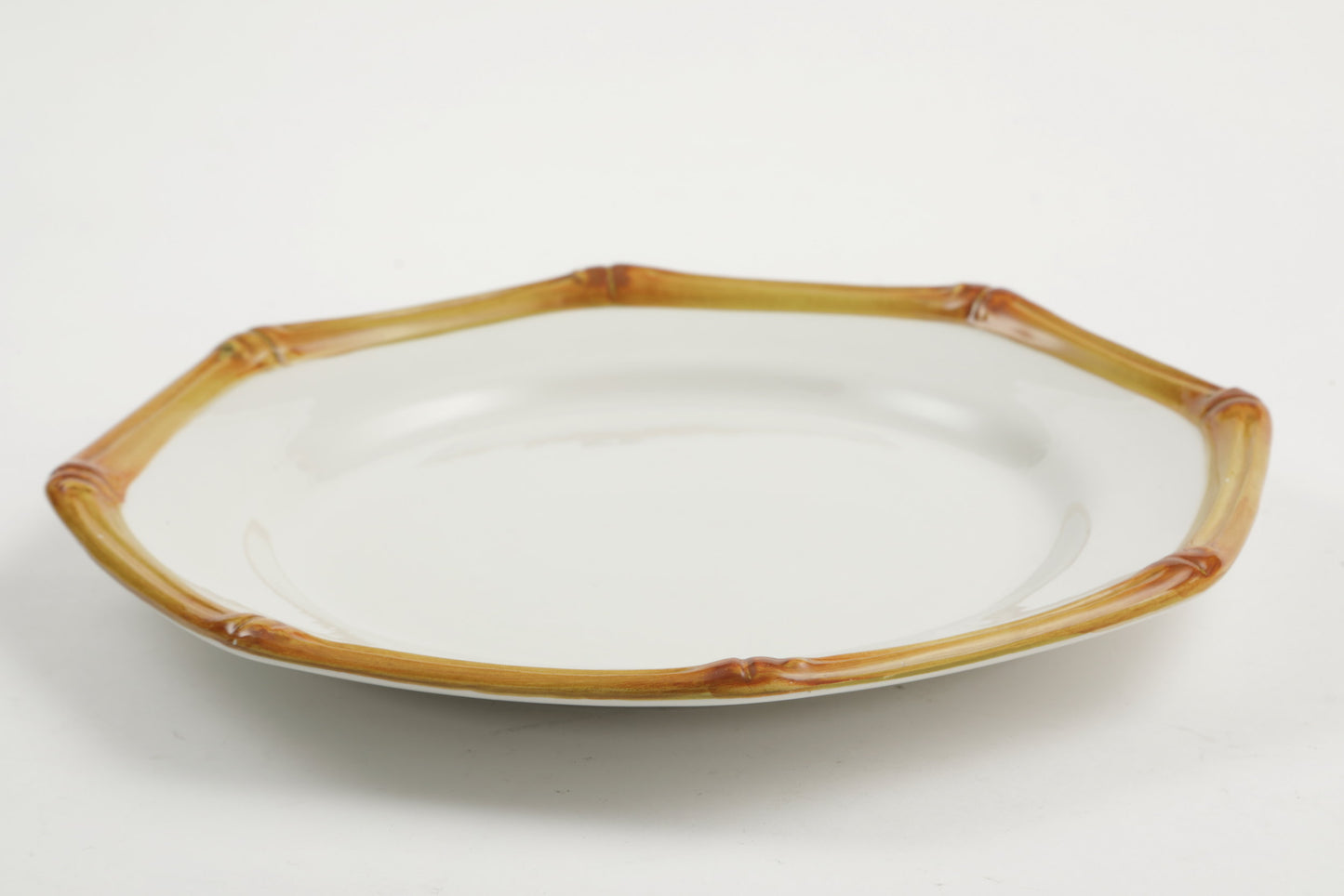 Este ceramic plate set from the 70s with bamboo edge