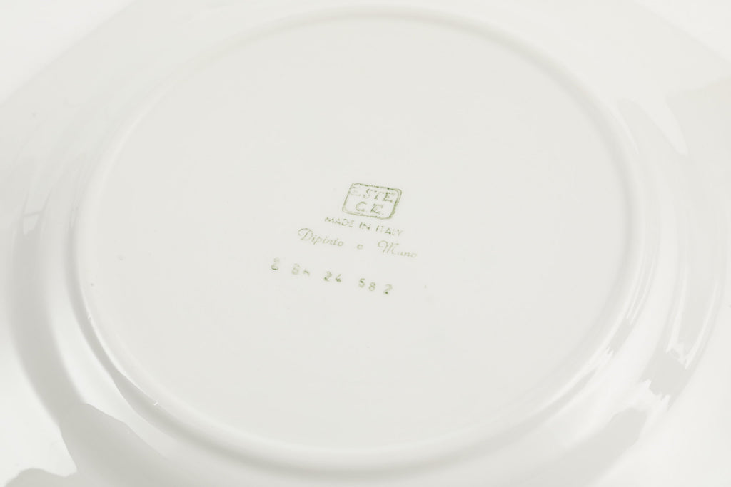 Servizio piatti ceramica Este anni 70 bordo bamboo