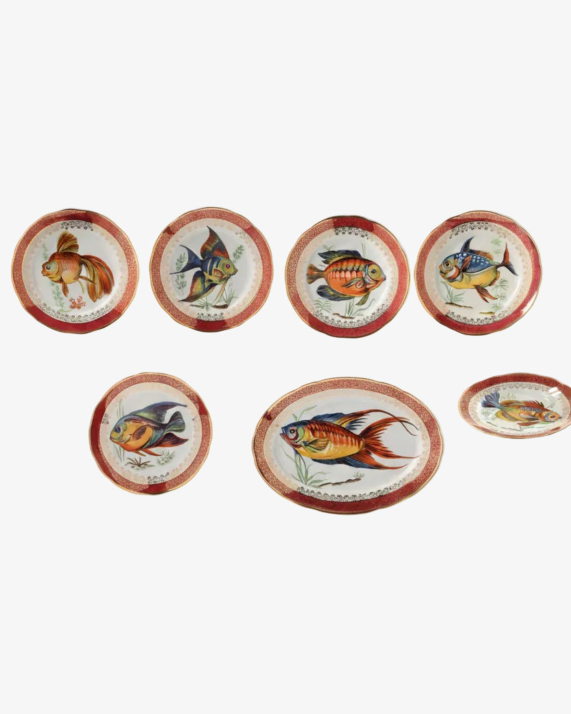 Bavaria fish plate set from the 1950s