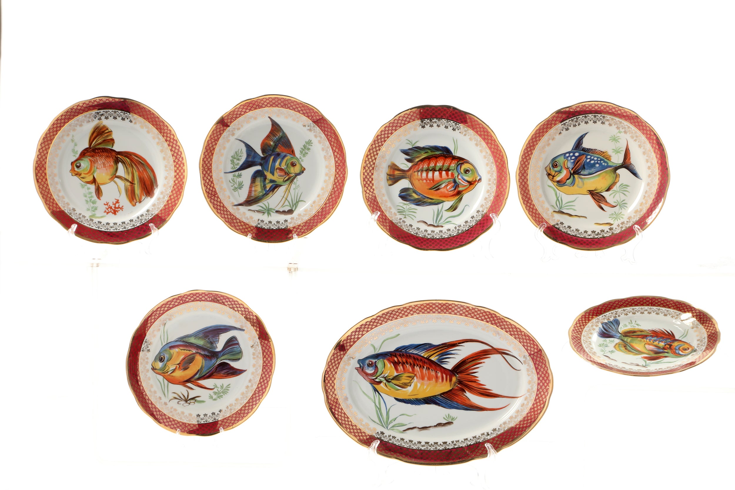 Bavaria fish plate set from the 1950s