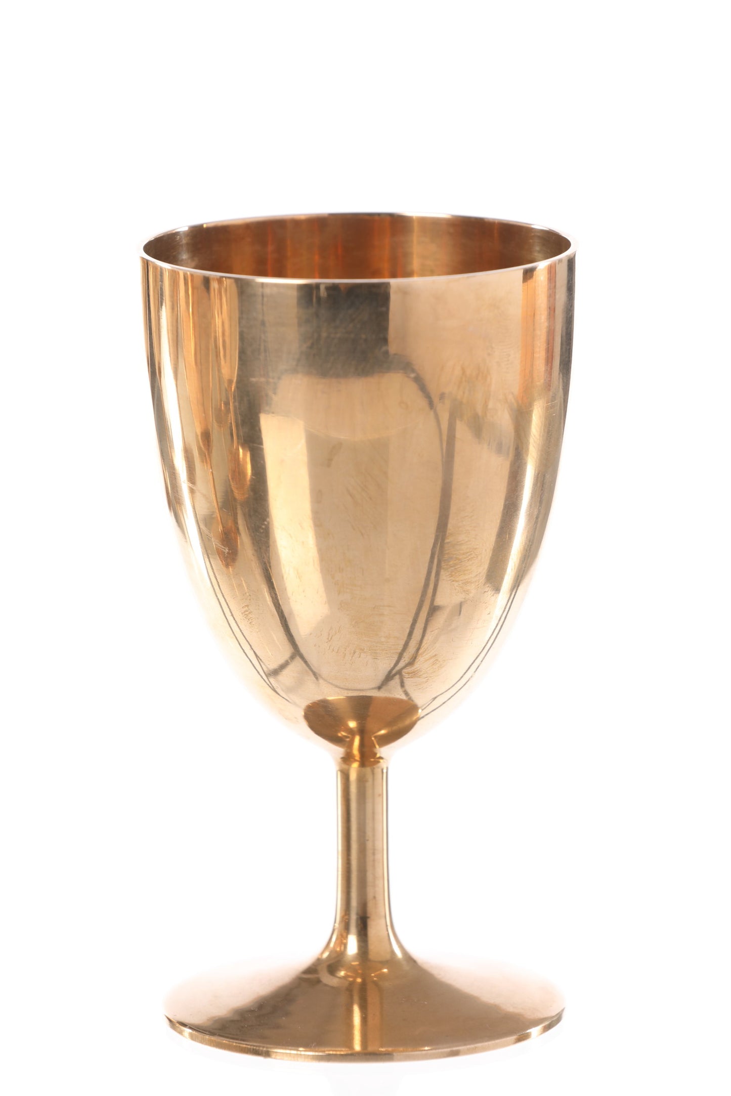 Goblet set with brass tray