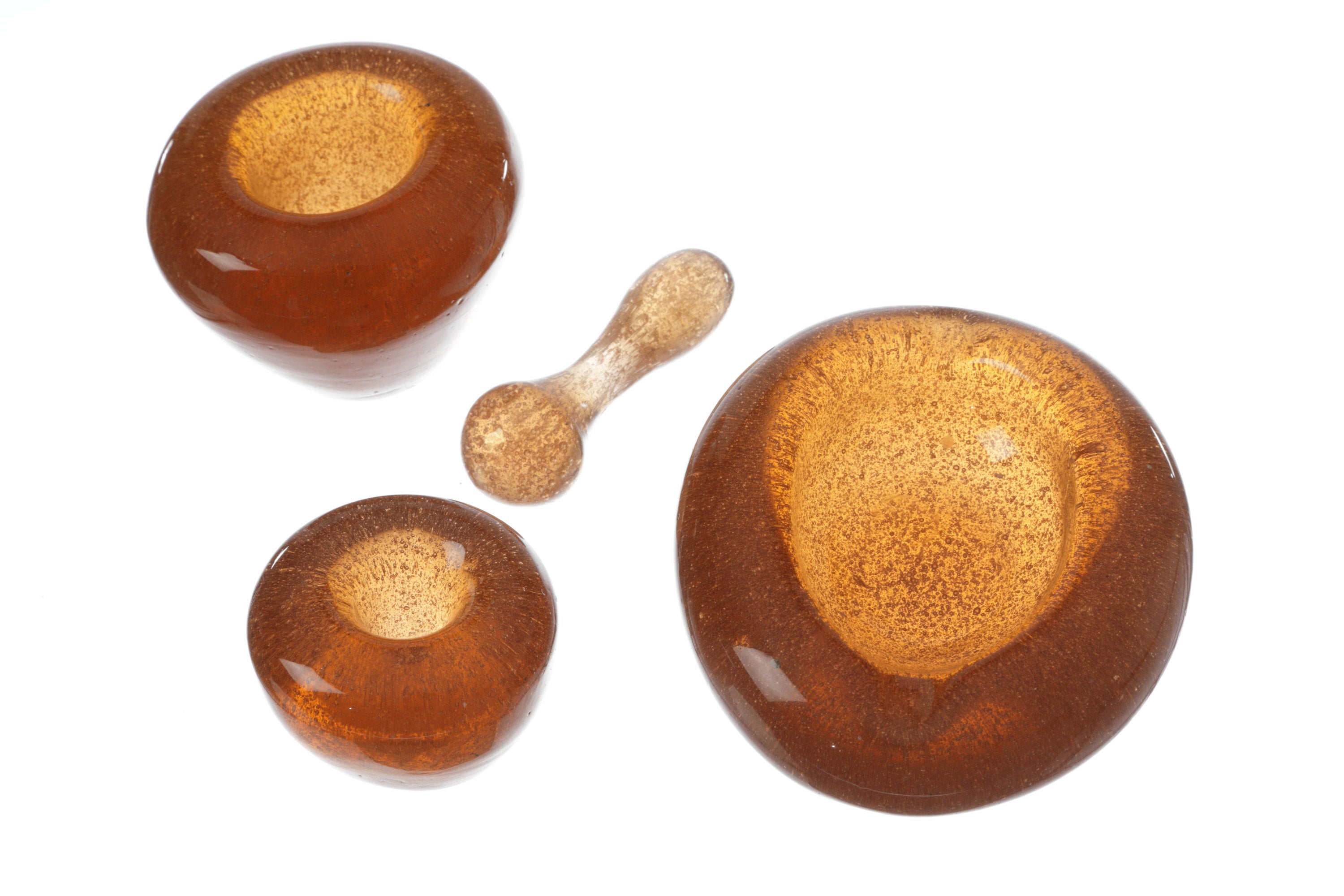 Set fumo anni 70 vetro di Murano pulegoso