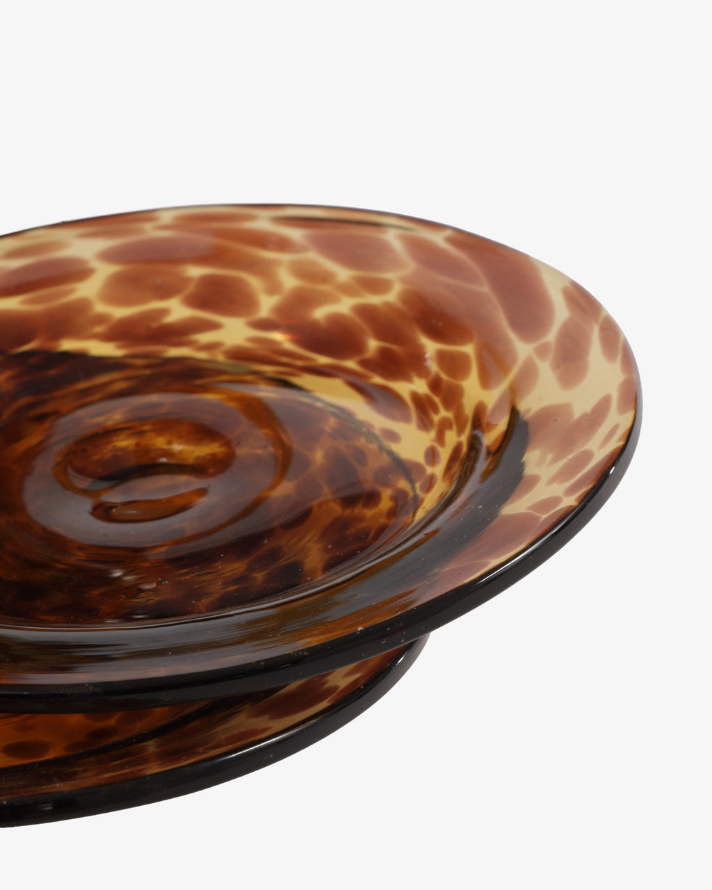 Set sei piatti dolce o pane vetro maculato anni 70