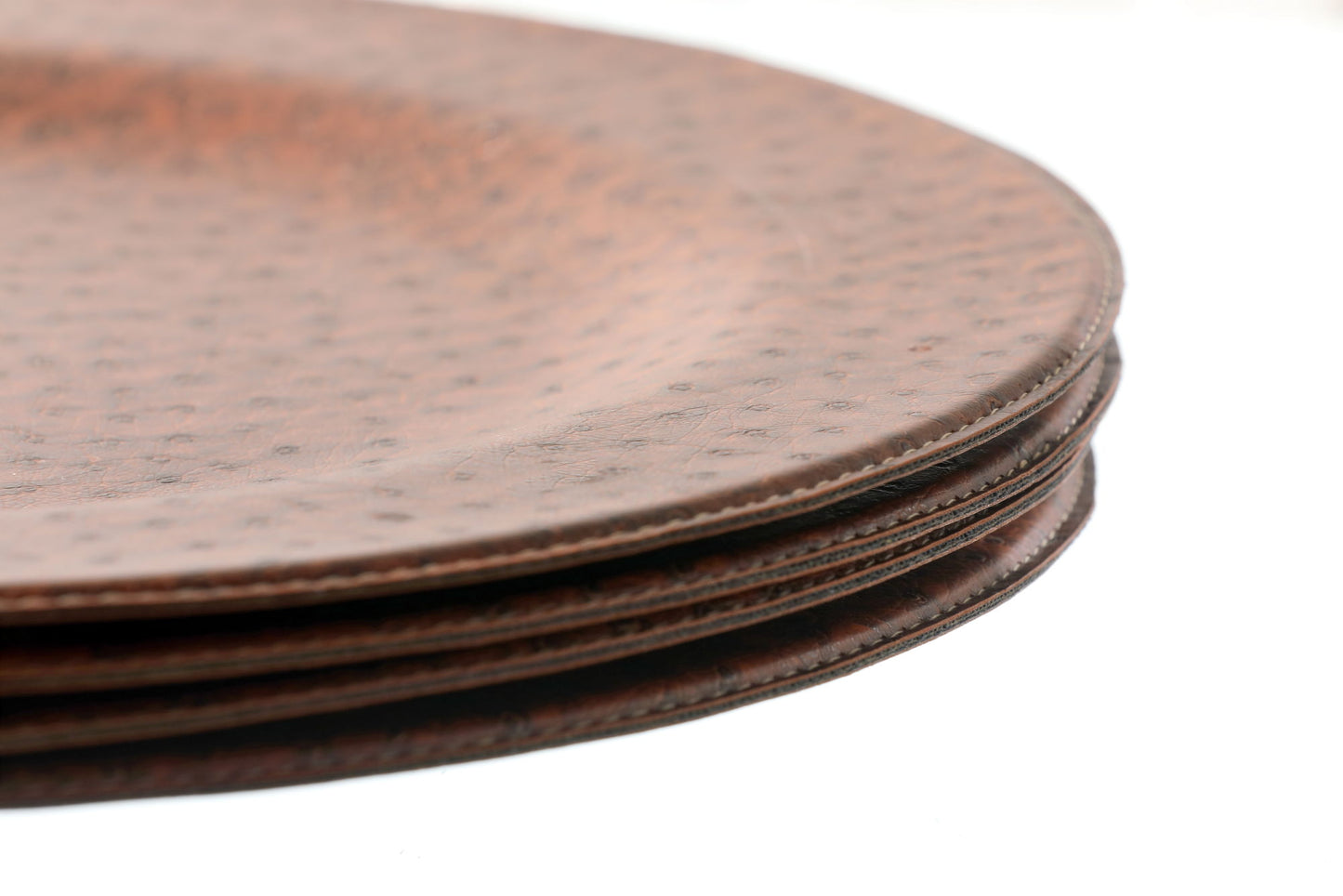 Faux ostrich leather underplates