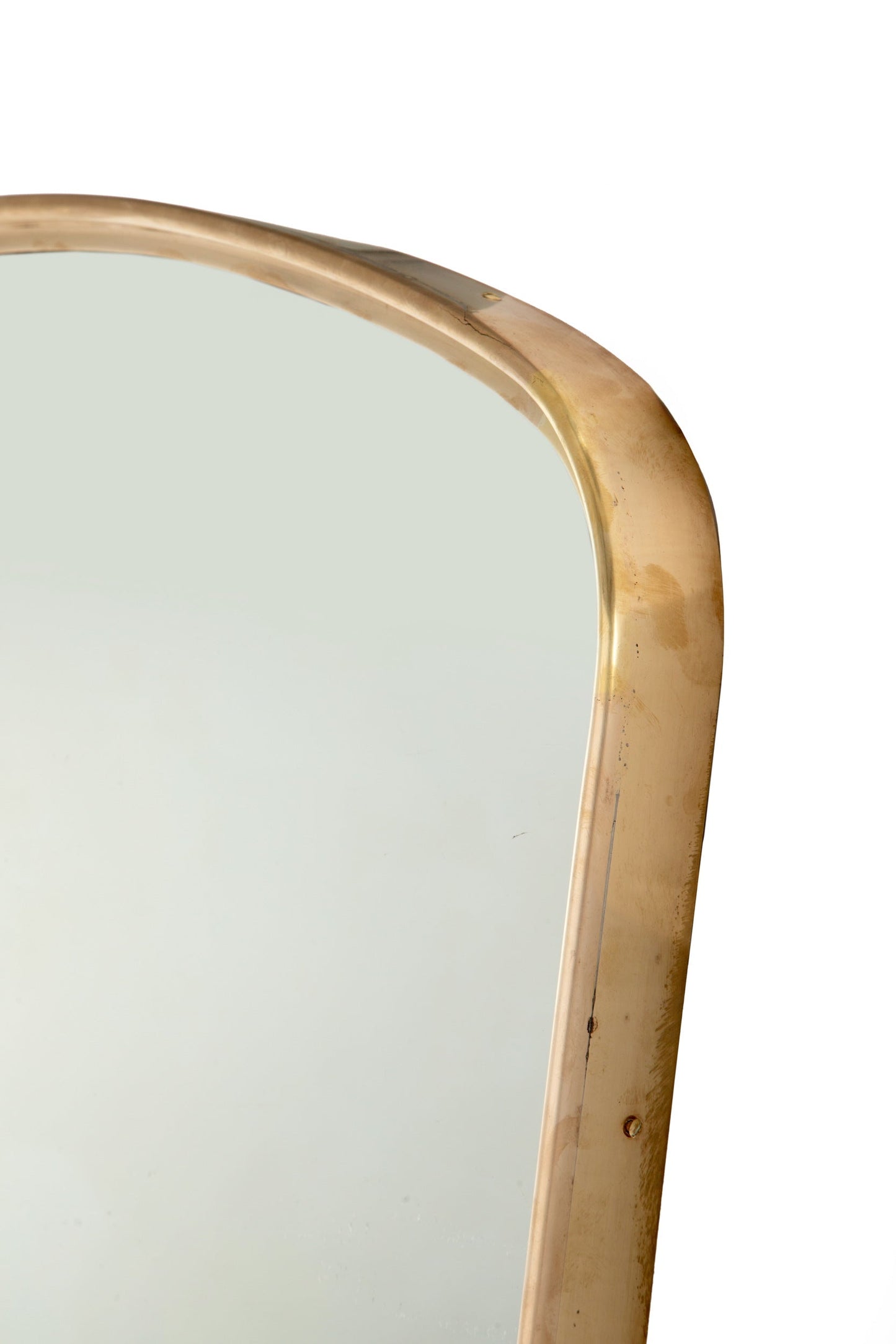 Gio Ponti mirror from the 1950s in brass