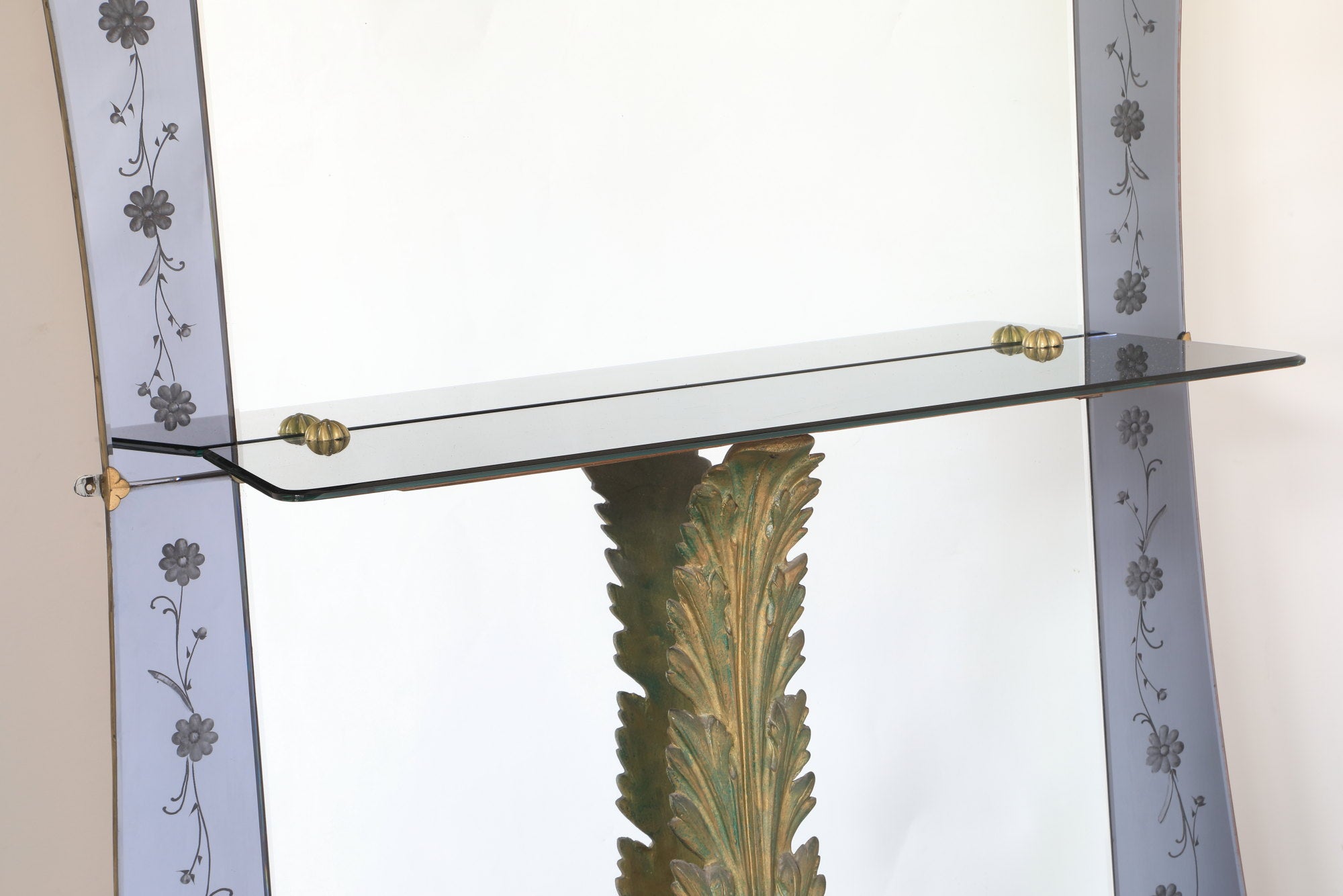 Mirror from the 50s in smoked glass