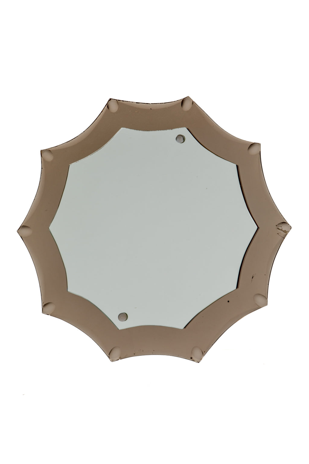 Mirror from the 70s in smoked rayed glass