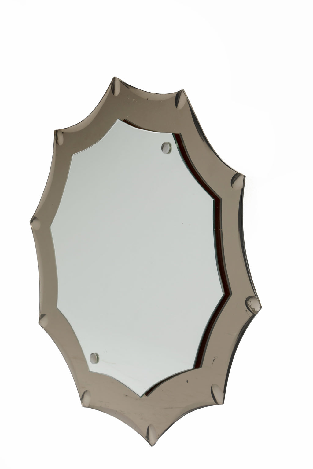 Mirror from the 70s in smoked rayed glass