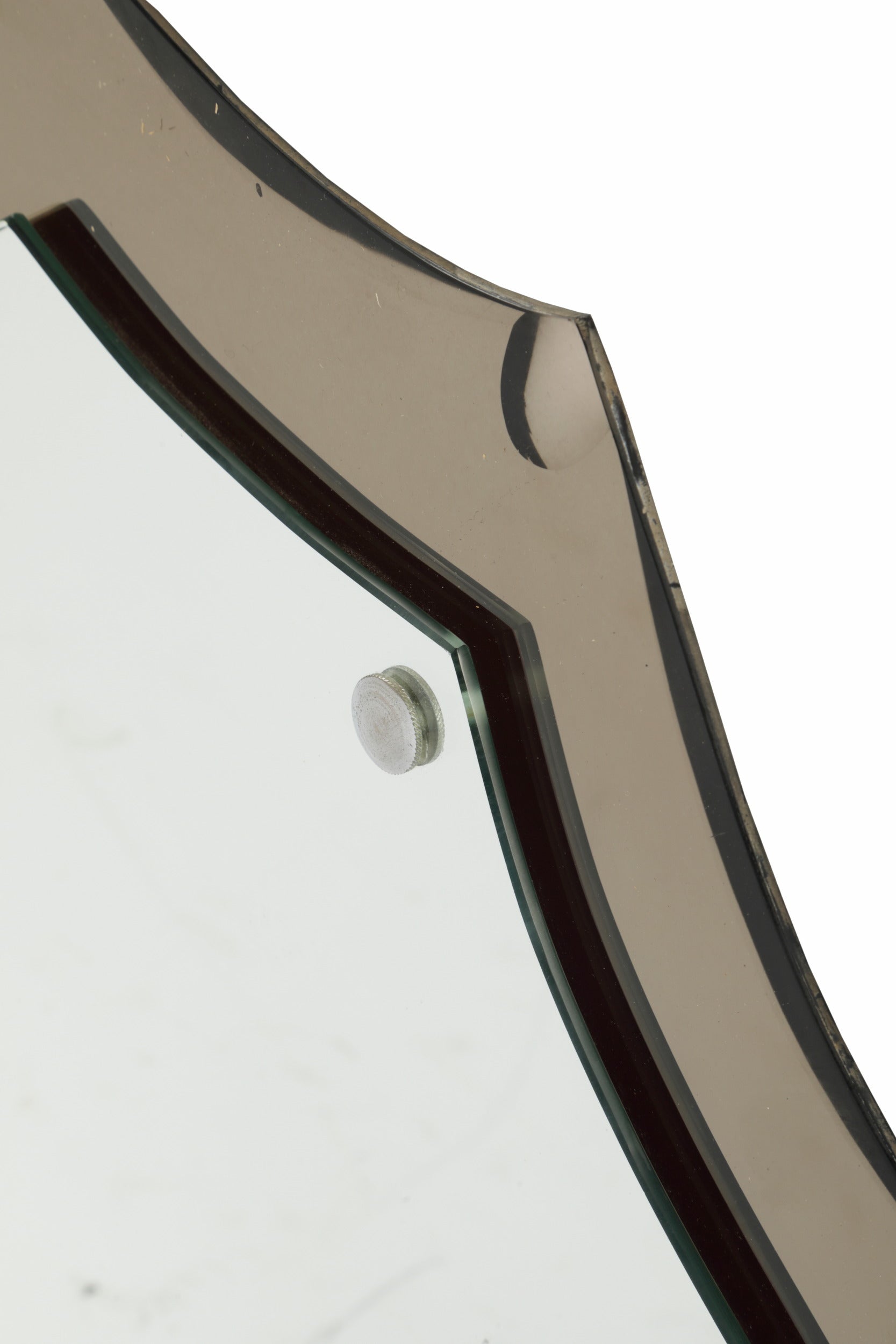 Mirror from the 70s in smoked rayed glass