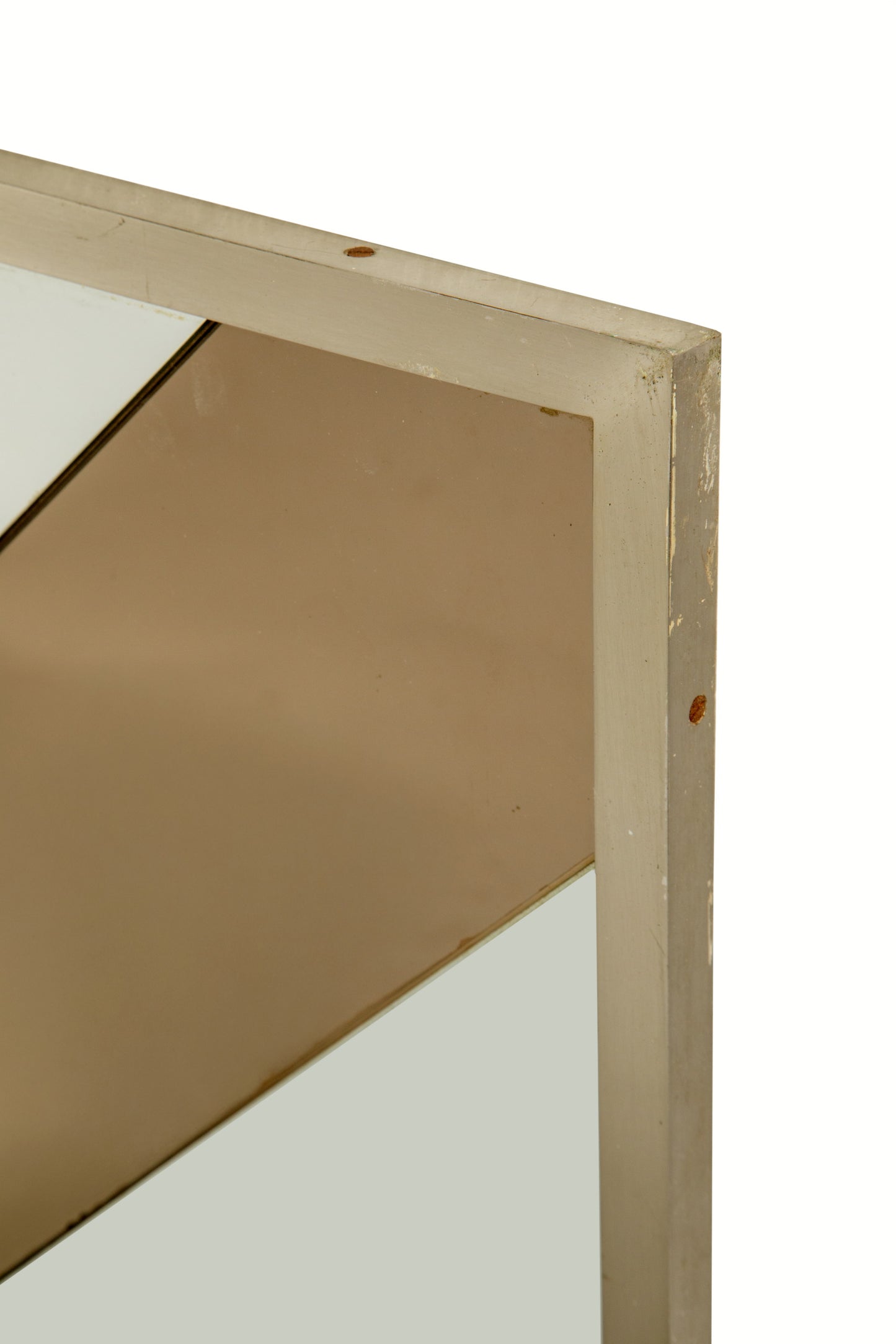 1970s mirror with bronze bands