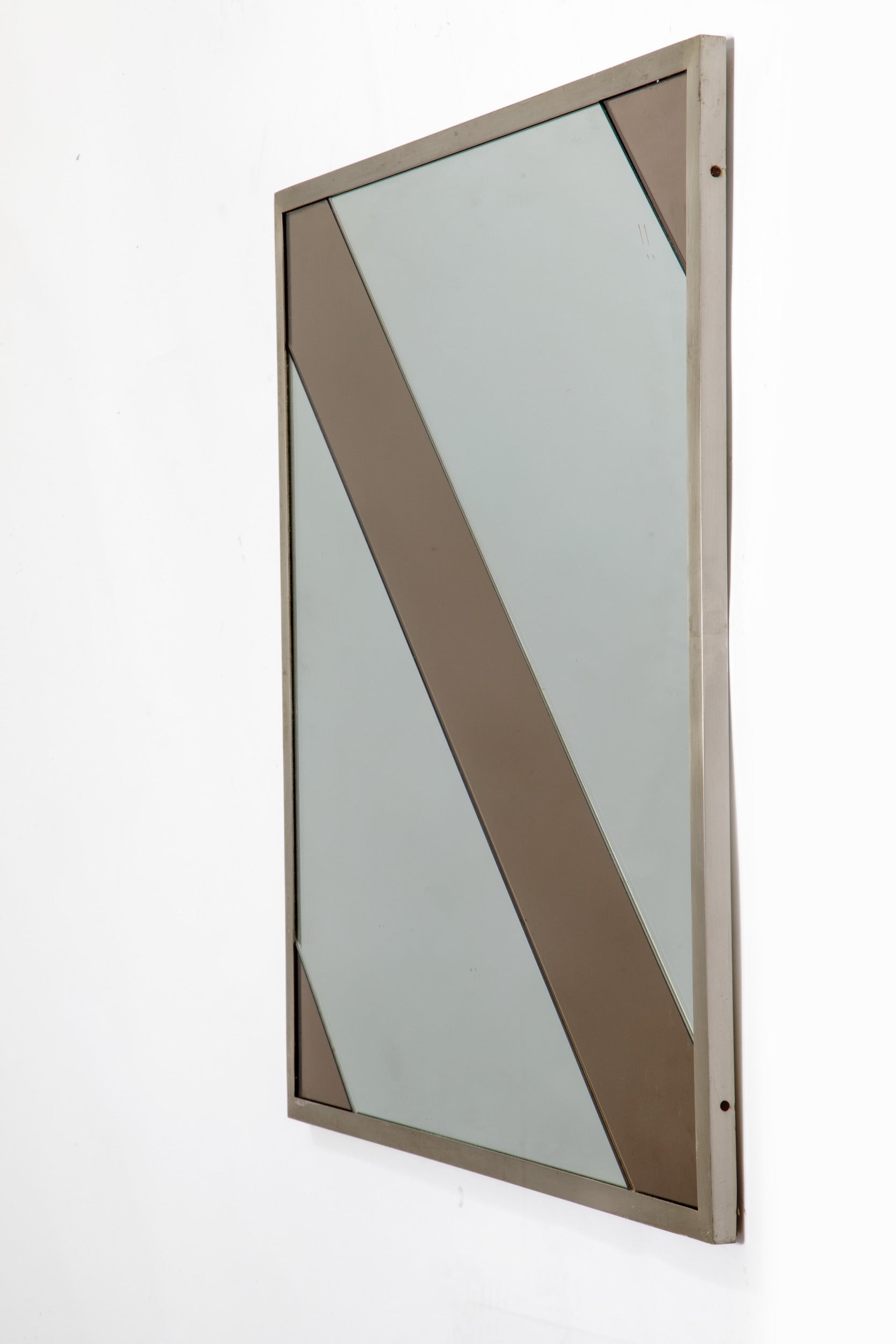 Specchiera anni 70 a fasce bronzate