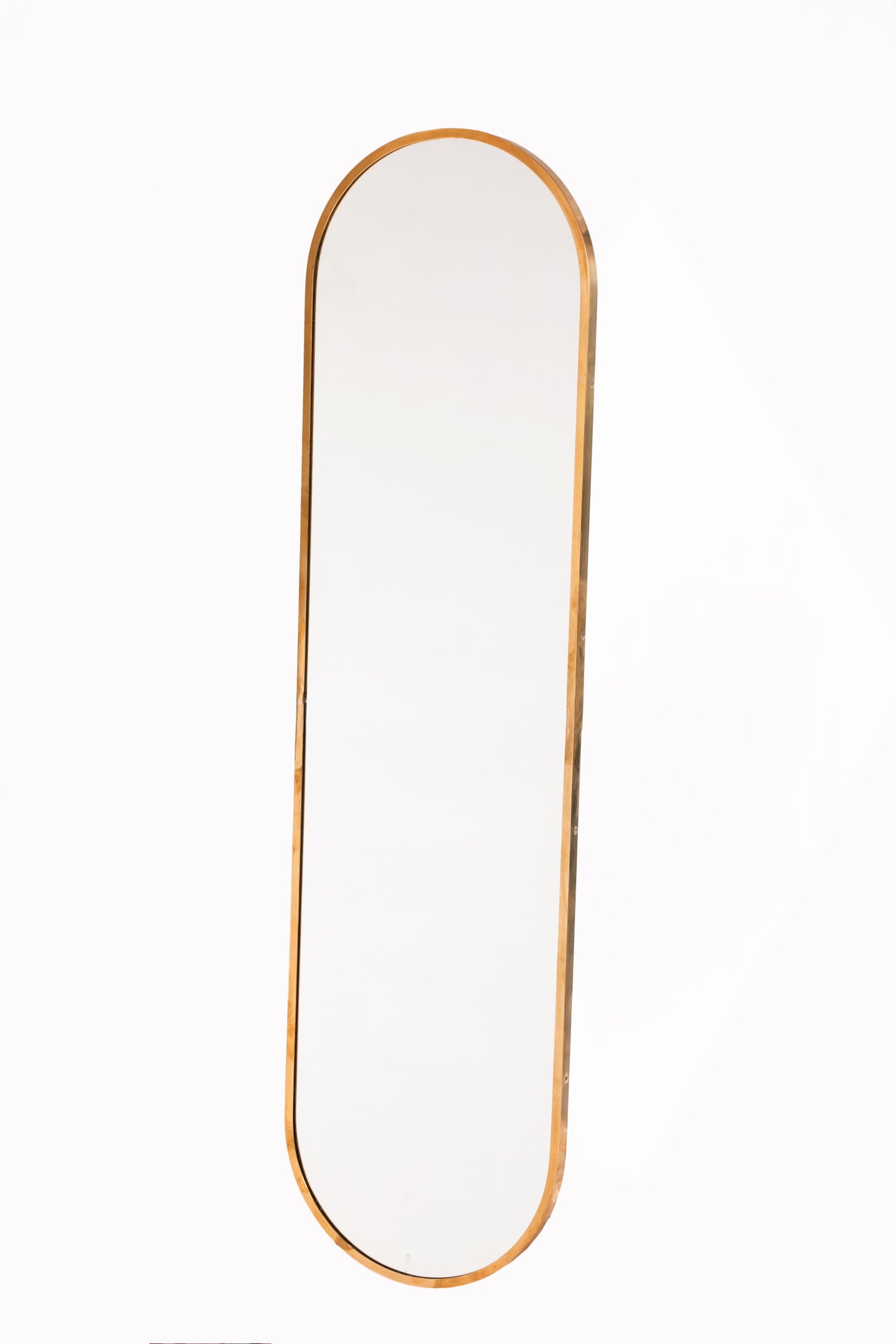 1970s brass tablet mirror