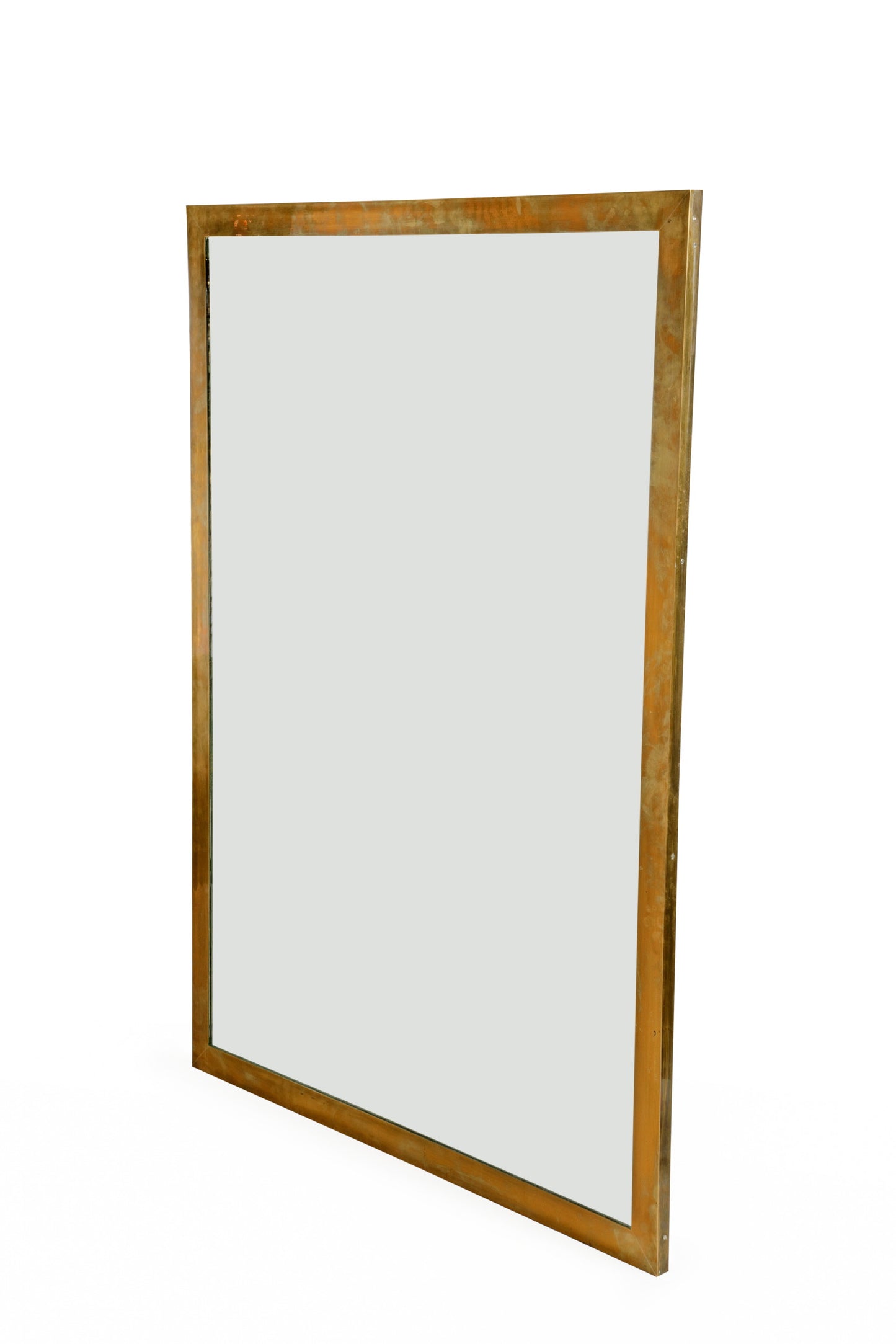 Grande specchiera in ottone anni 70