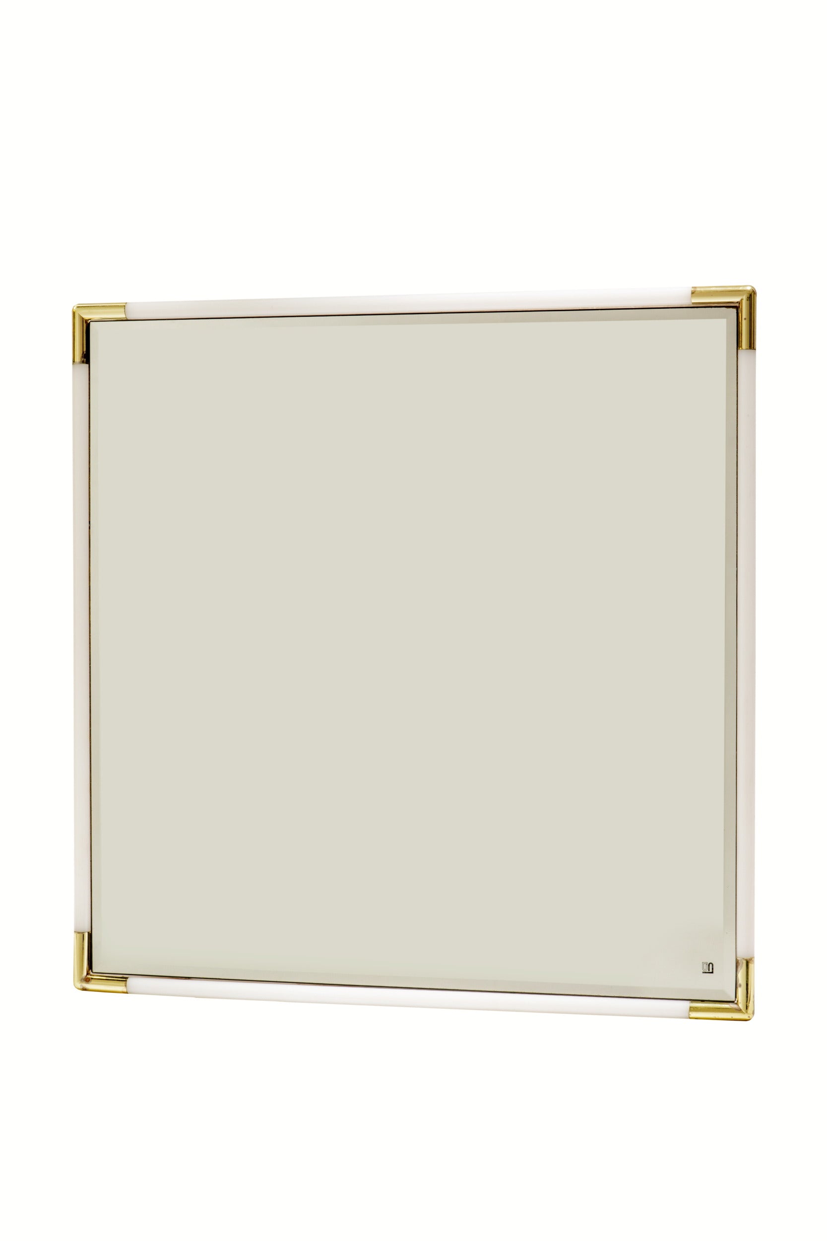 Specchiera molata anni 70 lucite e ottone