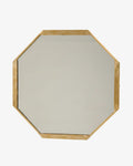 1970s octagonal steel mirror