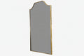 1960s brass mirror with rounded corners