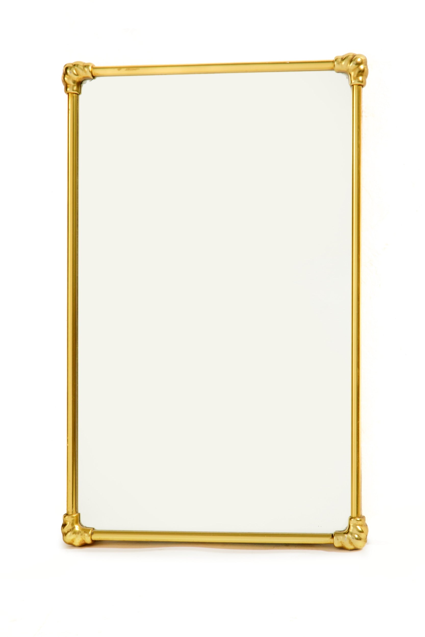Patinated brass mirror 1950s