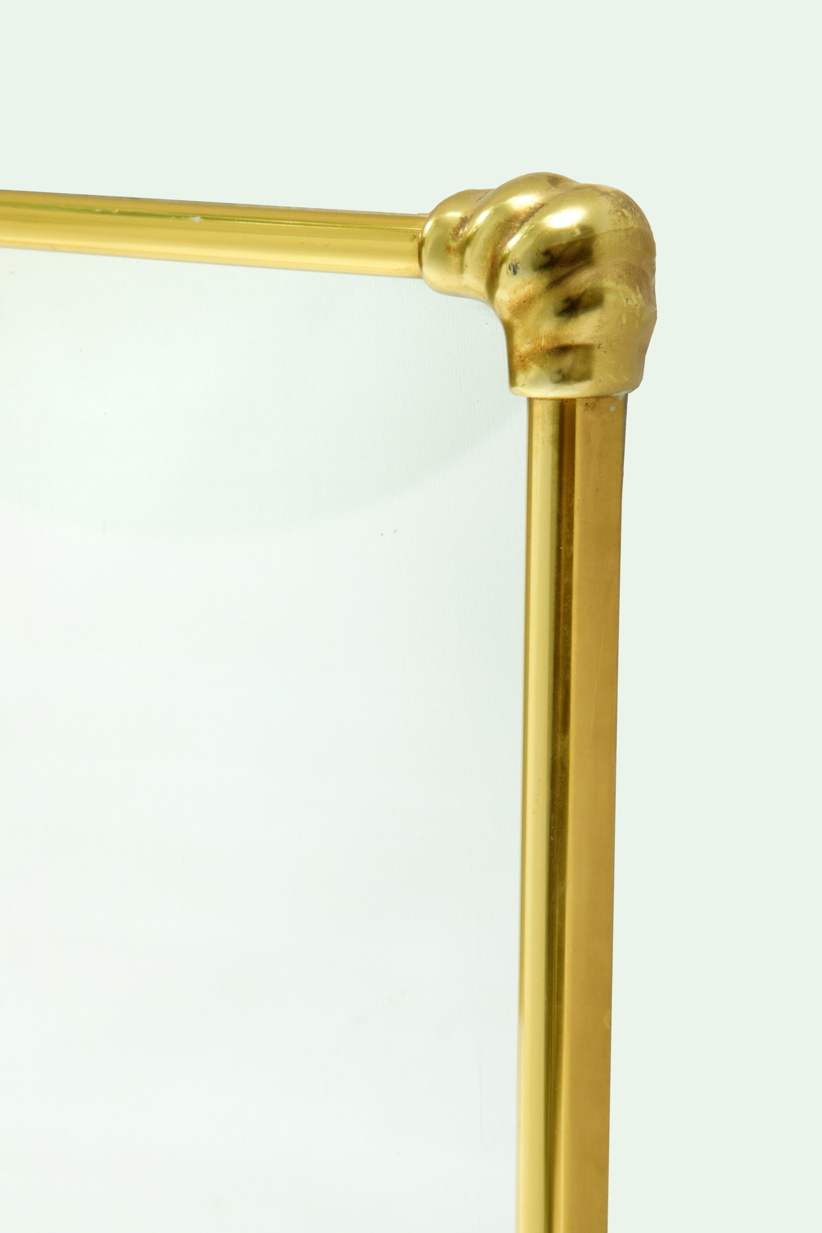 Patinated brass mirror 1950s