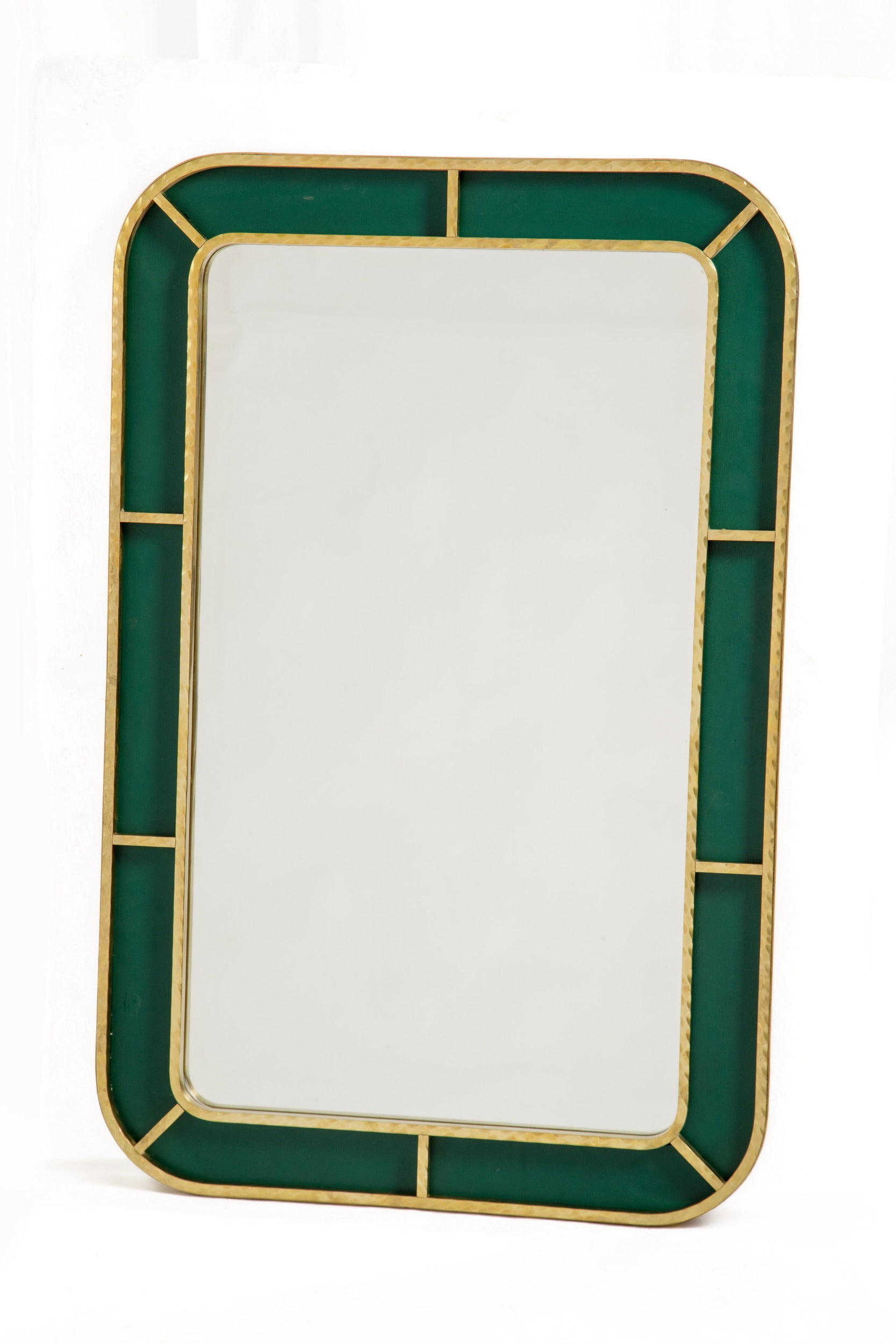Specchiera ottone scalpellato anni 70