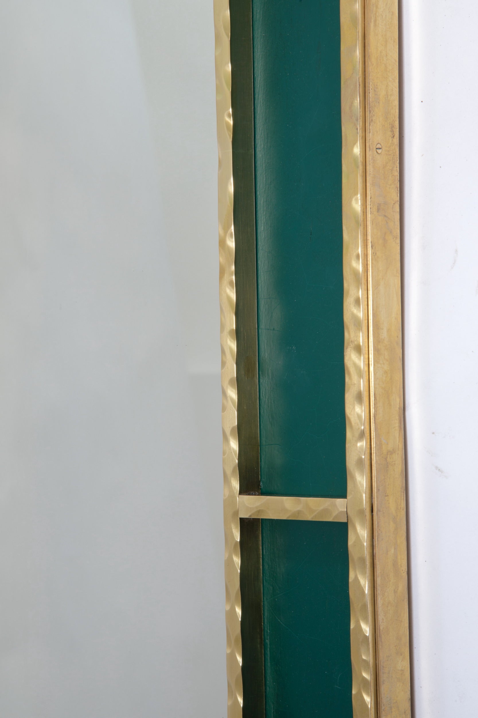 Specchiera ottone scalpellato anni 70