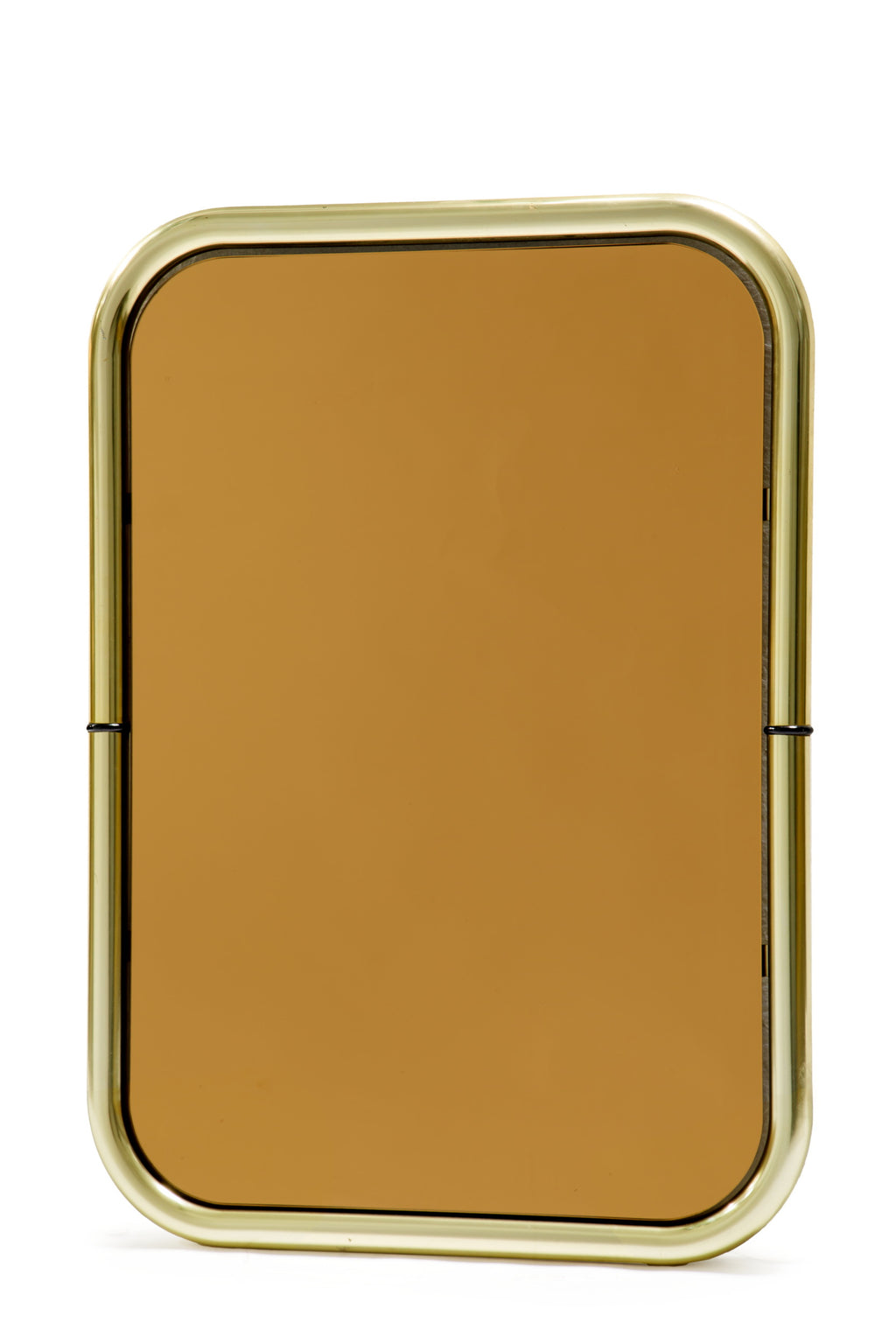 Specchiera ottone tubolare bronzata anni 70
