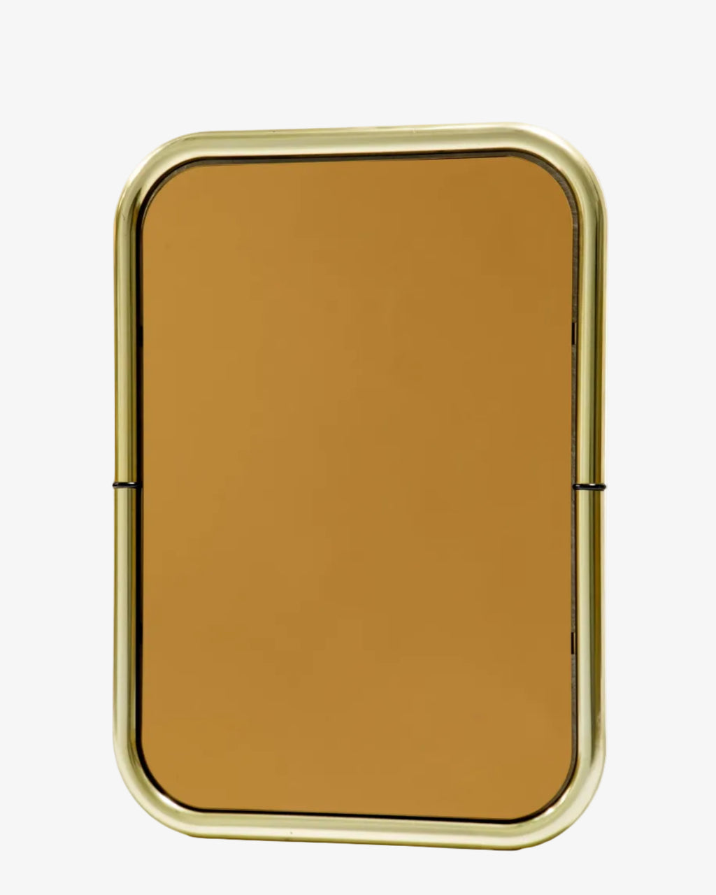 Specchiera ottone tubolare bronzata anni 70