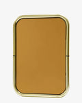 Specchiera ottone tubolare bronzata anni 70
