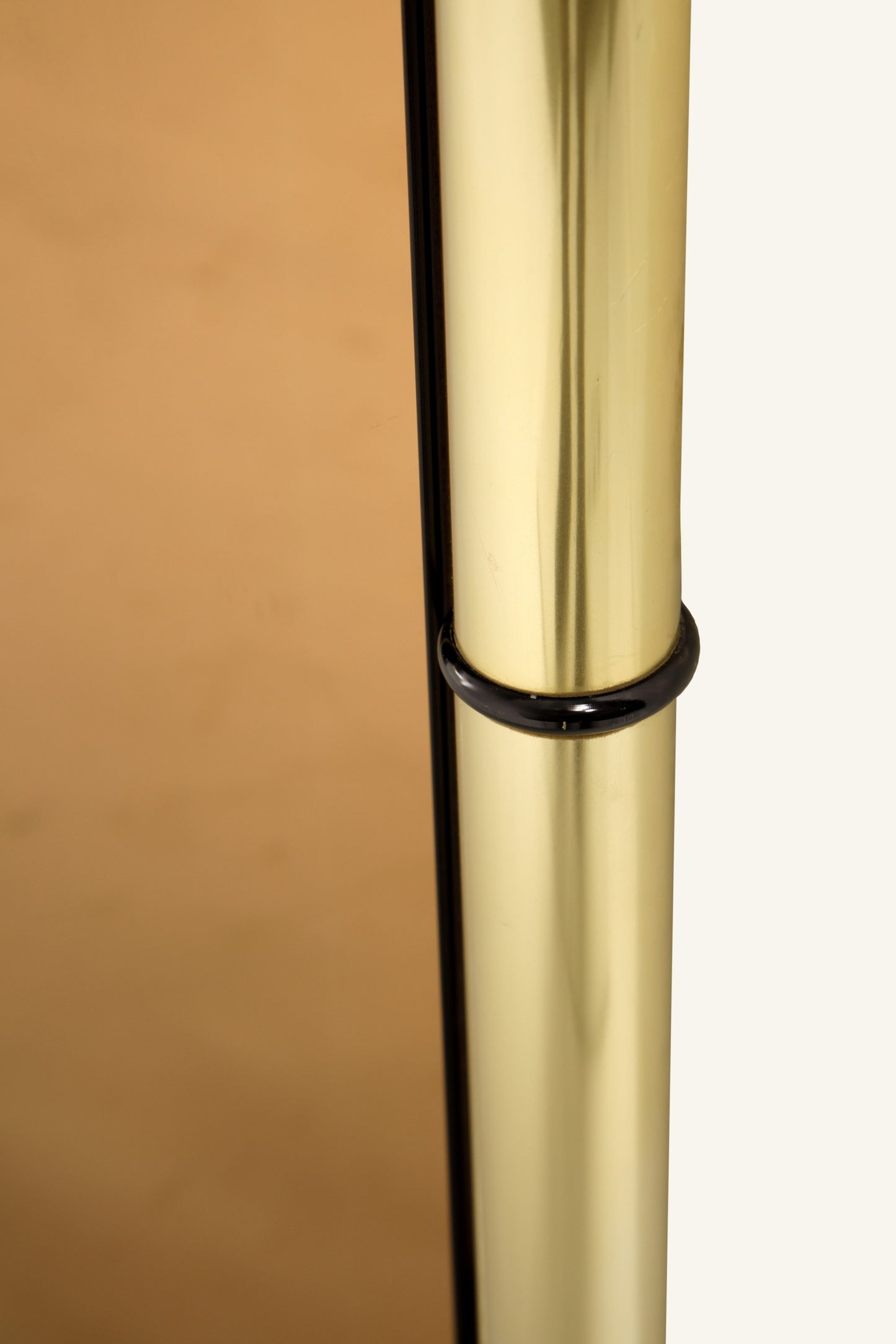 Specchiera ottone tubolare bronzata anni 70