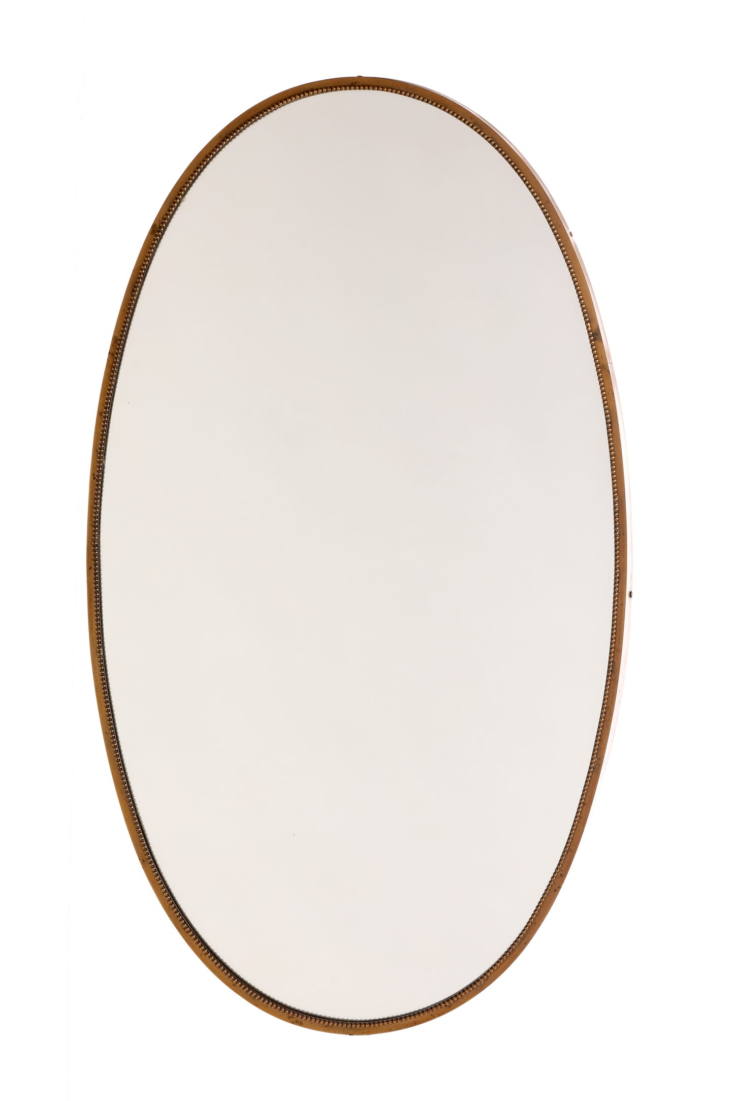 Oval mirror from the 50s, burnished