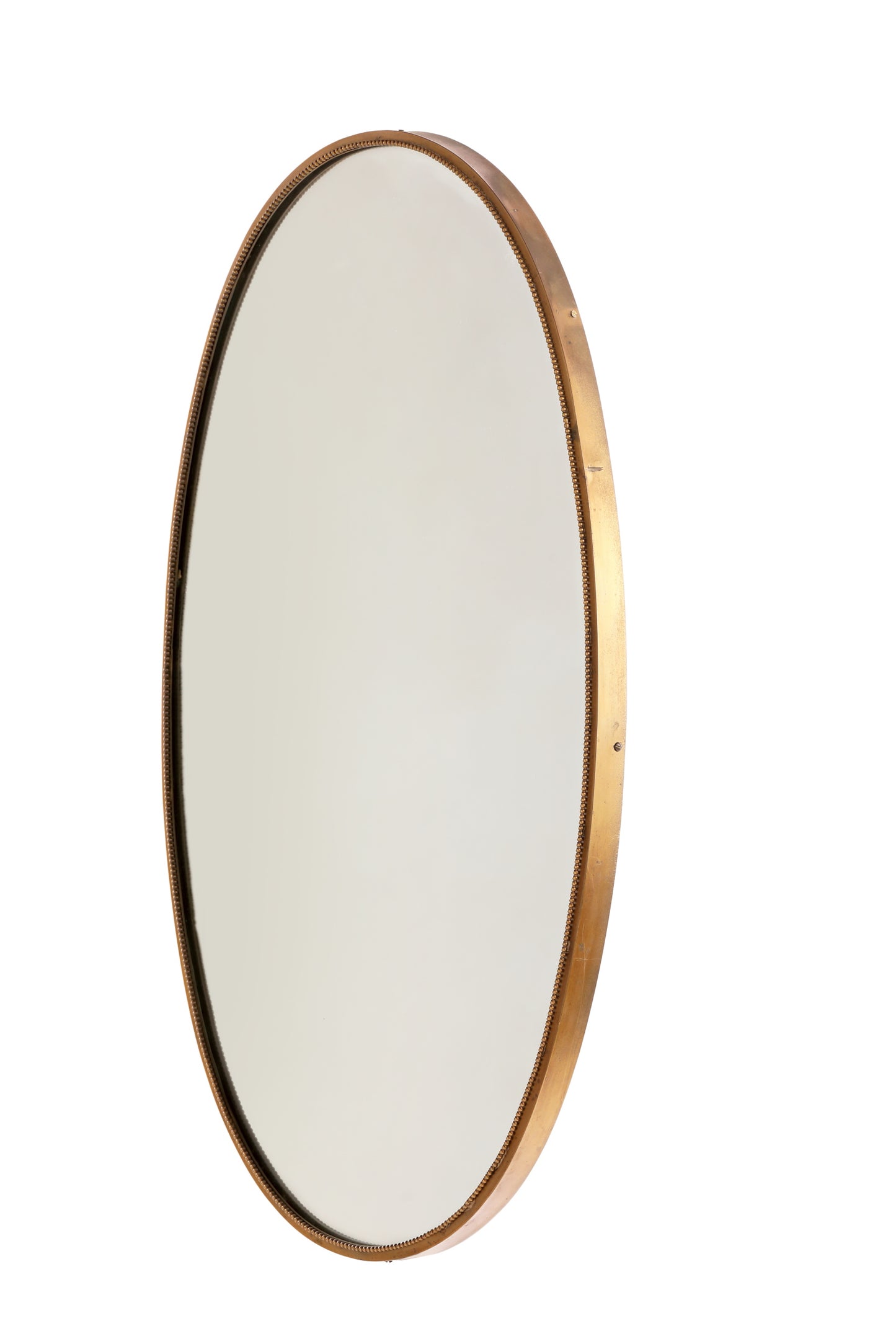 Oval mirror from the 50s, burnished