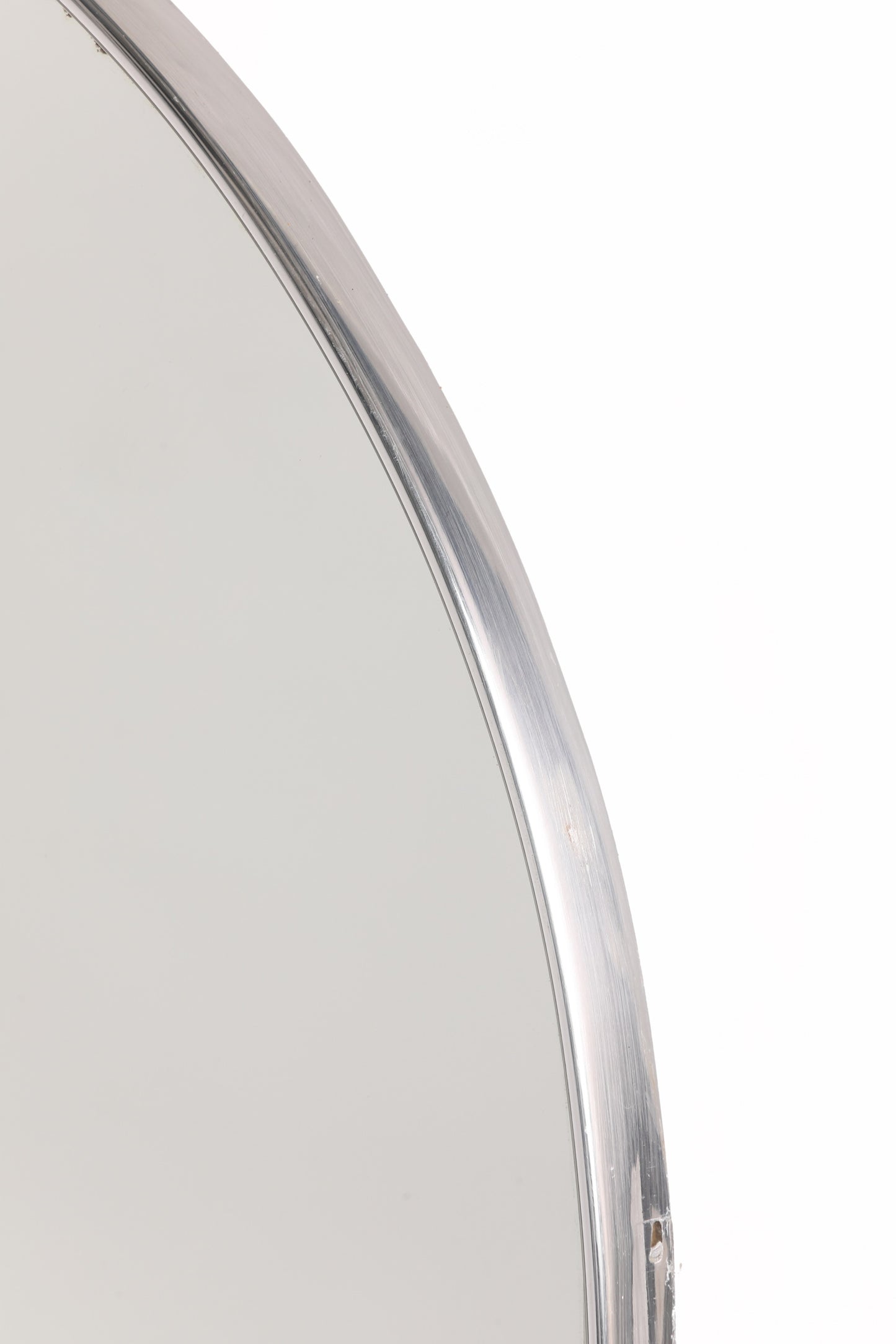 Oval mirror with chrome frame from the 70s